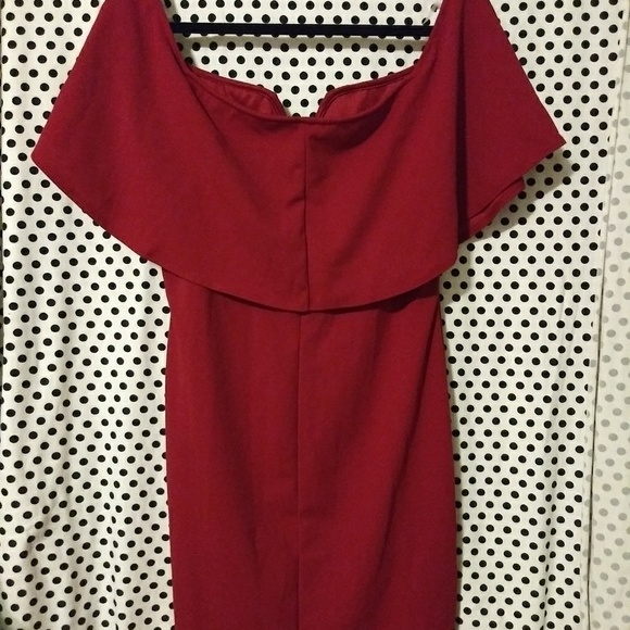 COPY - rue21 off-the-shoulder red dress - Picture 6 of 7